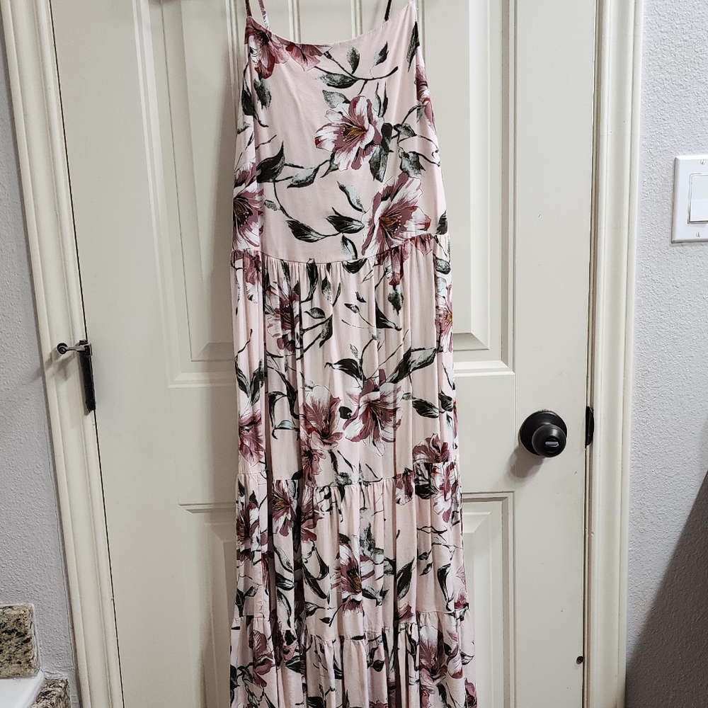 Pink floral dress